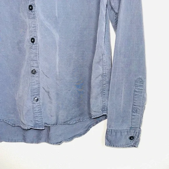 Abercrombie & Fitch Blue Gray Button Down Utility Shirt Xsmall Women’s - Picture 4 of 10